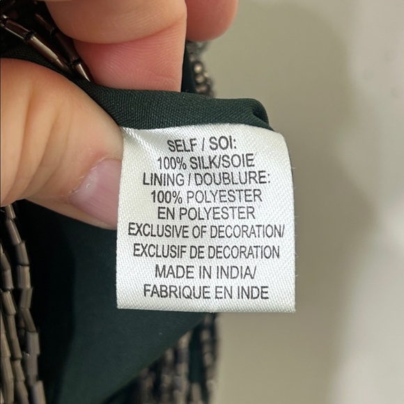 NWT HAUTE HIPPIE Green Fully Embellished Slip Dress Holiday Party Size 6 - Picture 10 of 16